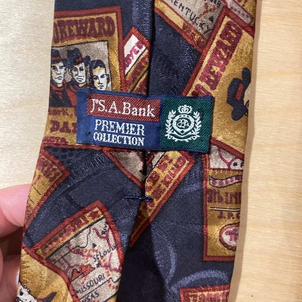Jos. A. Bank Vintage Poster Print Tie (OX)